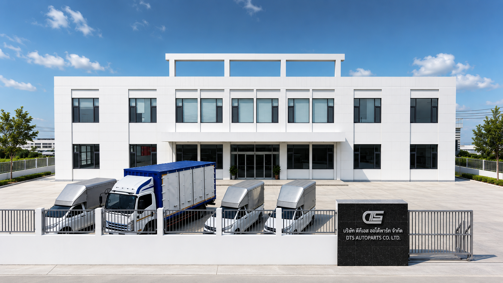 Front exterior of the DTS Auto Parts production and operations center in Thailand